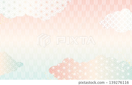 粉紅色系，春意盎然的日式圖案，優雅的背景。 139276116