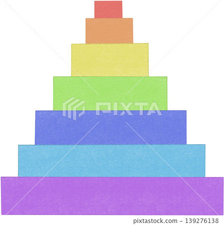 pyramid chart seven colors pyramid chart seven colors 139276138