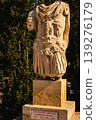 Ancient marble statue of Roman Emperor Hadrian in Athens, Greece. 139276179