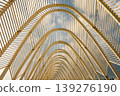 Architectural detail of Calatrava roof arches at Olympic Complex Athens. 139276190