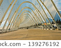 Calatrava roof arches at Olympic Sports Complex Athens, Greece. 139276192