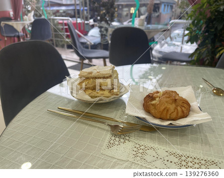 cakes on the table in cafe cakes on the table in cafe 139276360