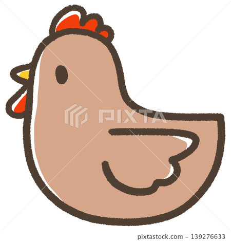 A brown chicken facing sideways 139276633