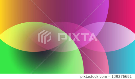 Abstract gradient colorful overlapping soft shapes background design Abstract gradient colorful overlapping soft shapes background design 139276691