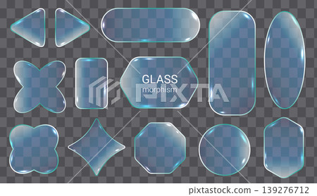 Transparent glass morph button shapes for user interface design, digital apps Transparent glass morph button shapes for user interface design, digital apps 139276712