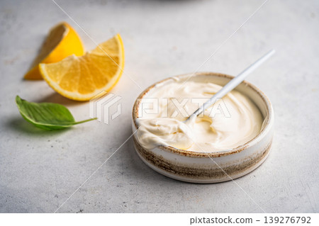 Bowl of tasty sour cream Bowl of tasty sour cream 139276792