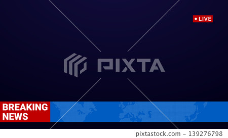 Breaking News Broadcast Banner World Map Layout Breaking News Broadcast Banner World Map Layout 139276798