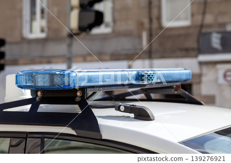 Siren of a French national police car Siren of a French national police car 139276921