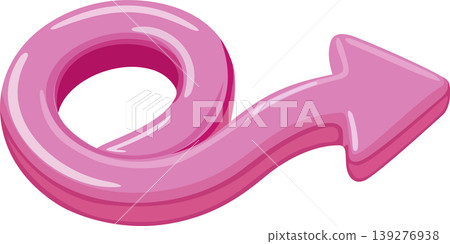Cute 3D thick rounded glossy arrow. Vector isolated illustration Cute 3D thick rounded glossy arrow. Vector isolated illustration 139276938