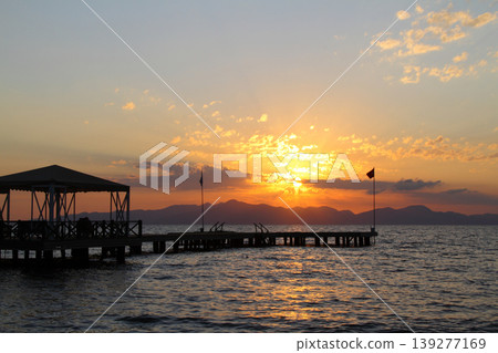 Seaside town of Turgutreis and spectacular sunsets Seaside town of Turgutreis and spectacular sunsets 139277169
