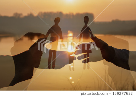Sunset paper figures Sunset paper figures 139277652