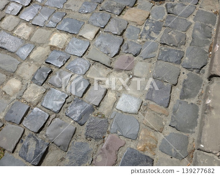 Images of Cobblestone Pavement on a Causeway in an Urban Area During Daylight Hours 139277682