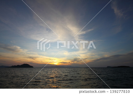 Seaside town of Turgutreis and spectacular sunsets Seaside town of Turgutreis and spectacular sunsets 139277810