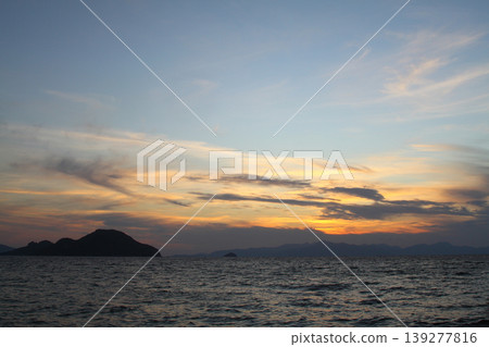 Seaside town of Turgutreis and spectacular sunsets Seaside town of Turgutreis and spectacular sunsets 139277816