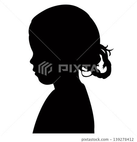 a child head silhouette vector a child head silhouette vector 139278412