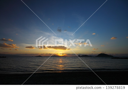 Seaside town of Turgutreis and spectacular sunsets Seaside town of Turgutreis and spectacular sunsets 139278819