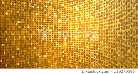 Shiny gold sequin background with bright white sparkles and star glints. Shiny gold sequin background with bright white sparkles and star glints. 139279596