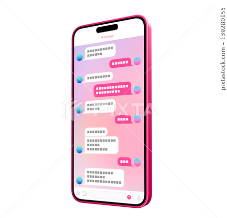 Pink smartphone screen 139280155