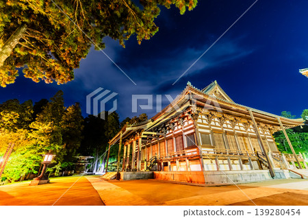 高野山壇上伽藍夜景:近藤堂 高野山壇上伽藍夜景:近藤堂 139280454
