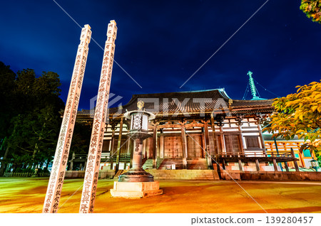 高野山壇上伽藍夜景:近藤堂 高野山壇上伽藍夜景:近藤堂 139280457