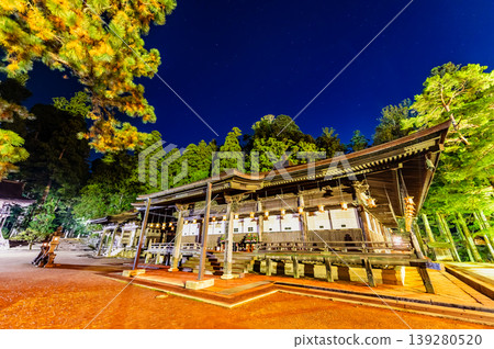 Night view of Danjo Garan, Koyasan: Mikage-do Hall 139280520