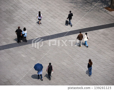 People walking on the street People walking on the street 139281123