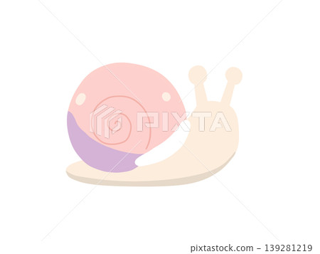 Illustration of cute snail Illustration of cute snail 139281219