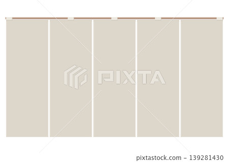 Illustration of a noren (traditional Japanese curtain) Illustration of a noren (traditional Japanese curtain) 139281430
