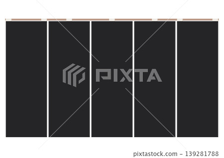 Illustration of a black noren (traditional Japanese curtain) Illustration of a black noren (traditional Japanese curtain) 139281788