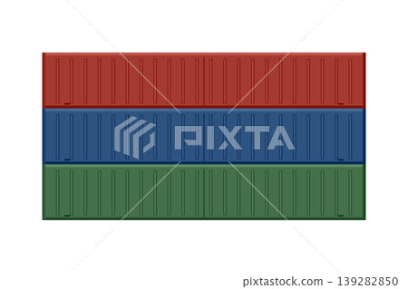 Illustration of a horizontally oriented container Illustration of a horizontally oriented container 139282850