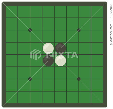 Vector illustration of an Othello board before a match. Vector illustration of an Othello board before a match. 139282863