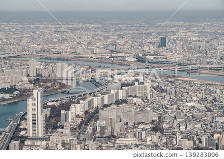 從東京晴空塔眺望東京市區 139283006