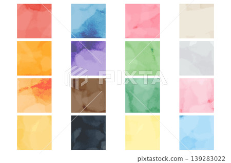 Watercolor blurring square set for kindergartens and nurseries | Gentle and warm background decoration and design material 139283022