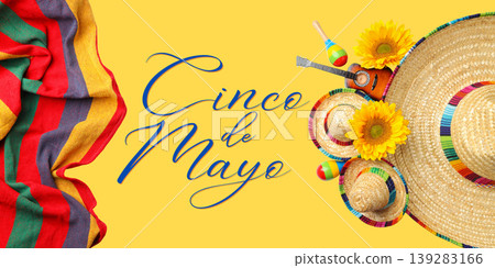 Cinco de Mayo decor features hats and flowers Cinco de Mayo decor features hats and flowers 139283166