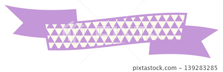 Simple and cute triangular pattern ribbon, purple 1 139283285