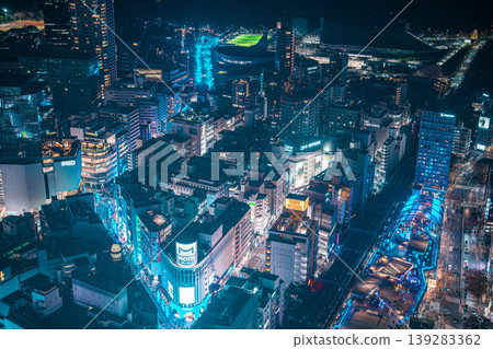 東京澀谷夜景 東京澀谷夜景 139283362