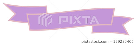 Simple and cute ribbon, purple 1 139283405
