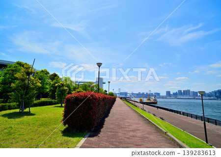 從豐洲古魯裡公園看到的晴海旗建築群 139283613