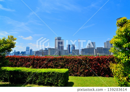 從豐洲古魯裡公園看到的晴海旗建築群 139283614