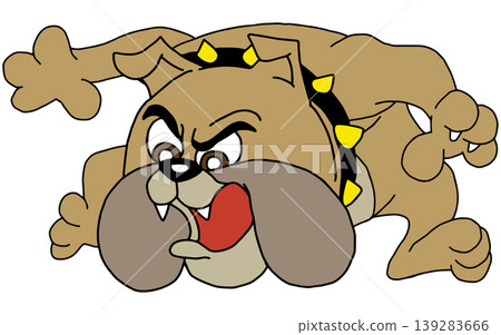 Fun animal illustration ☆ Bulldog 139283666