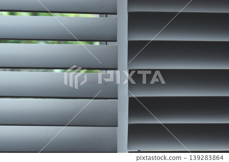 white window blinds in home, object for decorate interior of house white window blinds in home, object for decorate interior of house 139283864