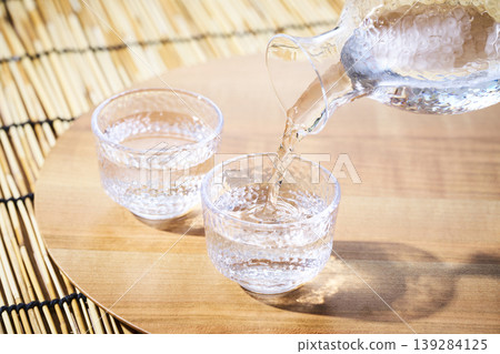 Summer image of Japanese sake: chilled sake Summer image of Japanese sake: chilled sake 139284125