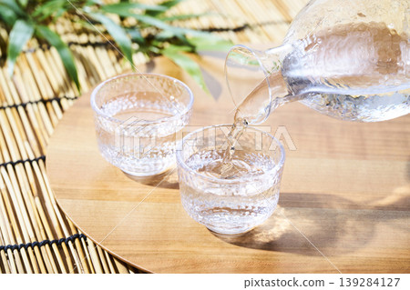 Summer image of Japanese sake: chilled sake Summer image of Japanese sake: chilled sake 139284127
