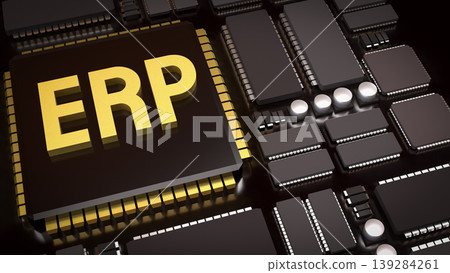 Enterprise Resource Planning Technology 3d render. 139284261
