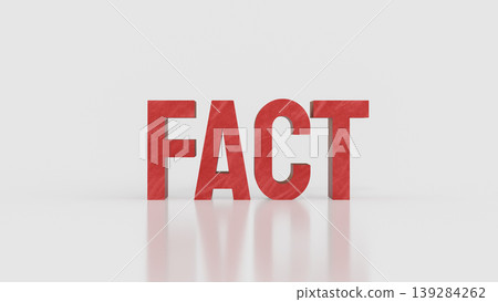 Bold Fact Statement Concept 3d render. Bold Fact Statement Concept 3d render. 139284262