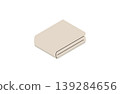 A single towel in a natural color (no outline). 139284656