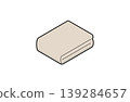 A single towel in a natural color (with outlines) 139284657