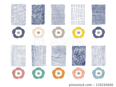 A set of various hand-drawn textures A set of various hand-drawn textures 139284686