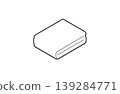 A single white towel (with outlines) 139284771