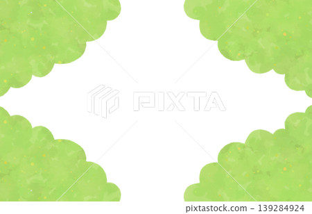 Simple green leaf frame, watercolor painting Simple green leaf frame, watercolor painting 139284924